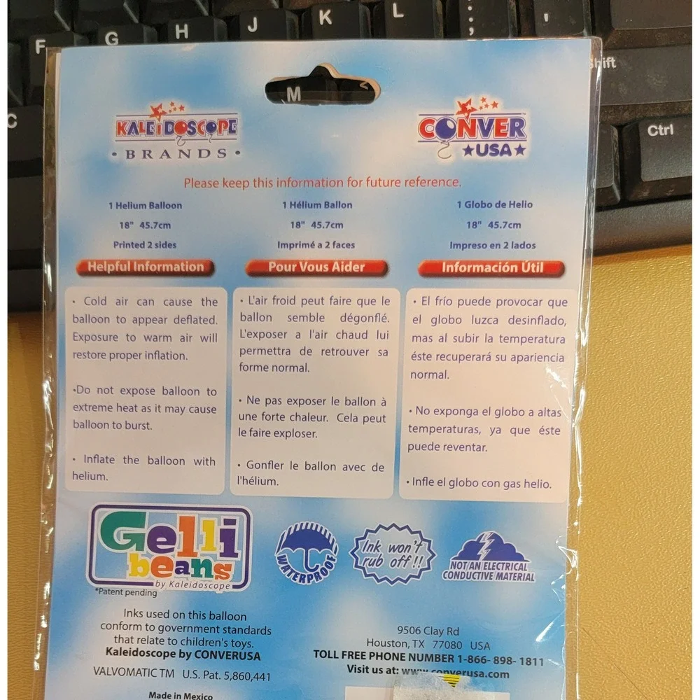 Kaleidoscope Brands Gelli Beans Congrats Balloon Non Metallic 18‎ Inch Star